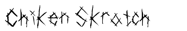Chiken Skratch font preview